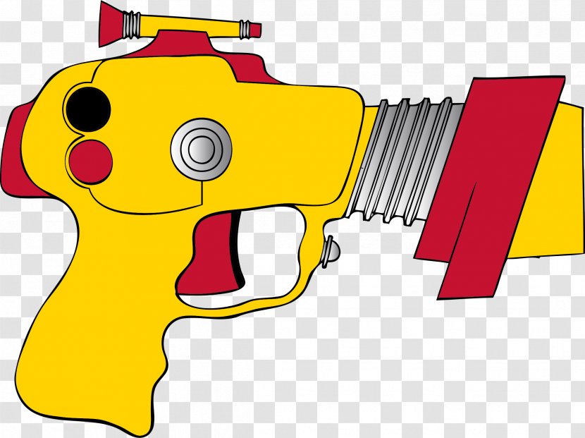 Nerf Blaster Toy Weapon Firearm Clip Art - Yellow - Handgun Transparent PNG