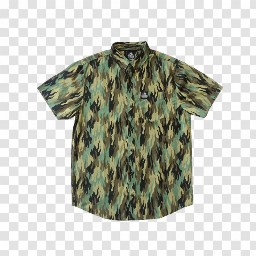 Long-sleeved T-shirt Blouse Dress Shirt Clothing - Military Transparent PNG