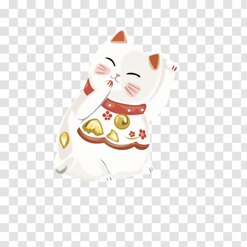 Cat Maneki-neko - Vector Realistic Fashion Lucky Smile Transparent PNG