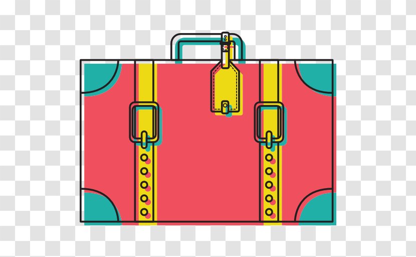 Clip Art - Yellow - Suitcase Transparent PNG