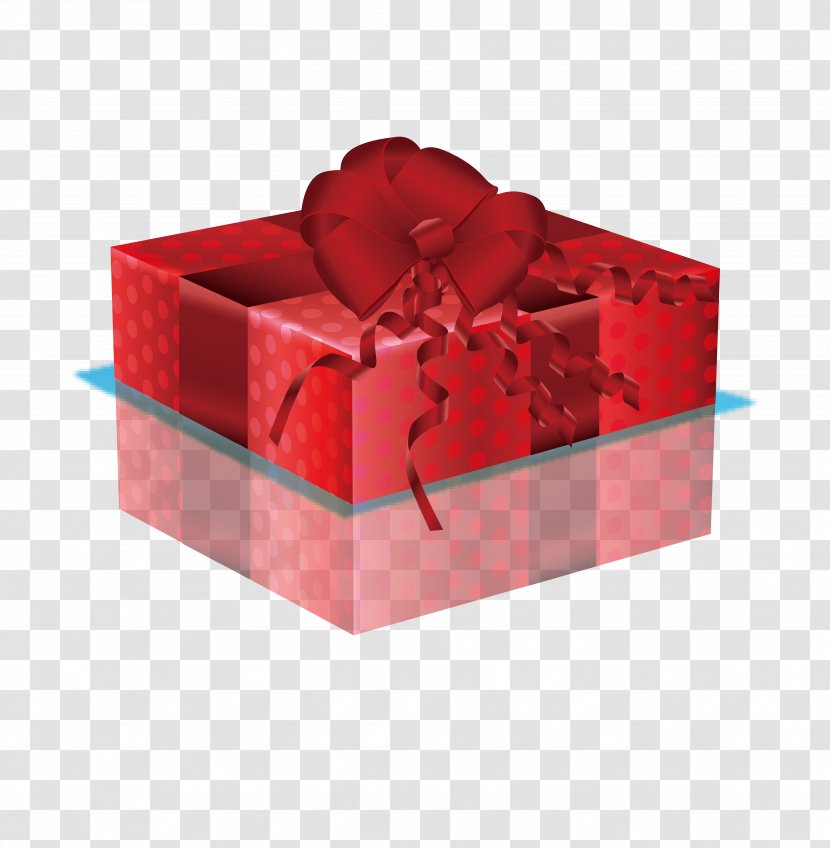 Gift Paper - Exquisite Red Box Transparent PNG