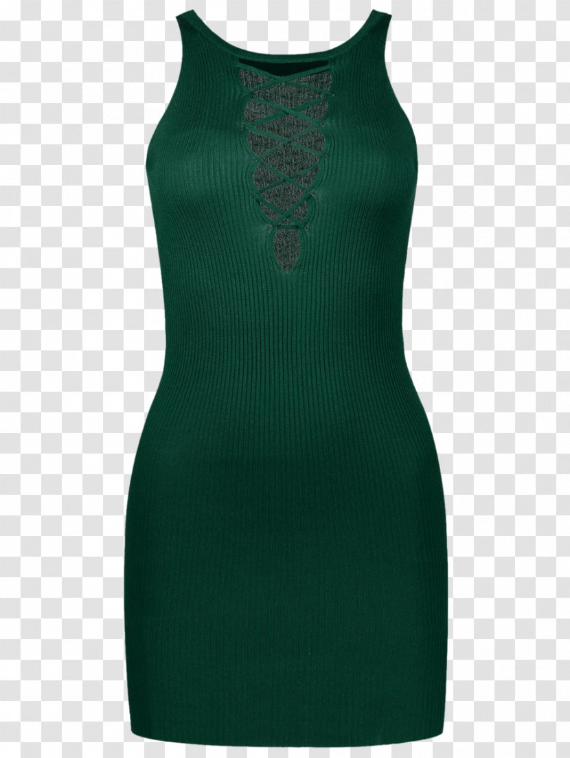 Cocktail Dress Shoulder Green - Neck - Sleeveless Vest Transparent PNG