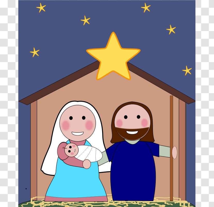 Nativity Scene Of Jesus Free Content Clip Art - Cartoon - Religious Celebration Cliparts Transparent PNG