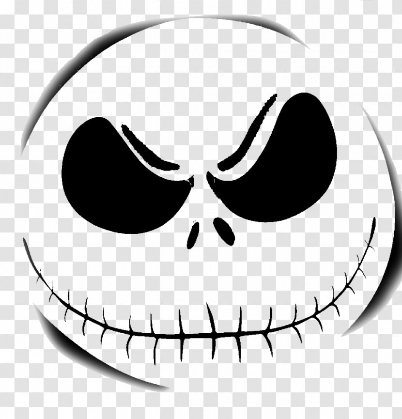 The Nightmare Before Christmas: Pumpkin King Jack Skellington Jack-o'-lantern Stencil - Bone - Scary Transparent PNG