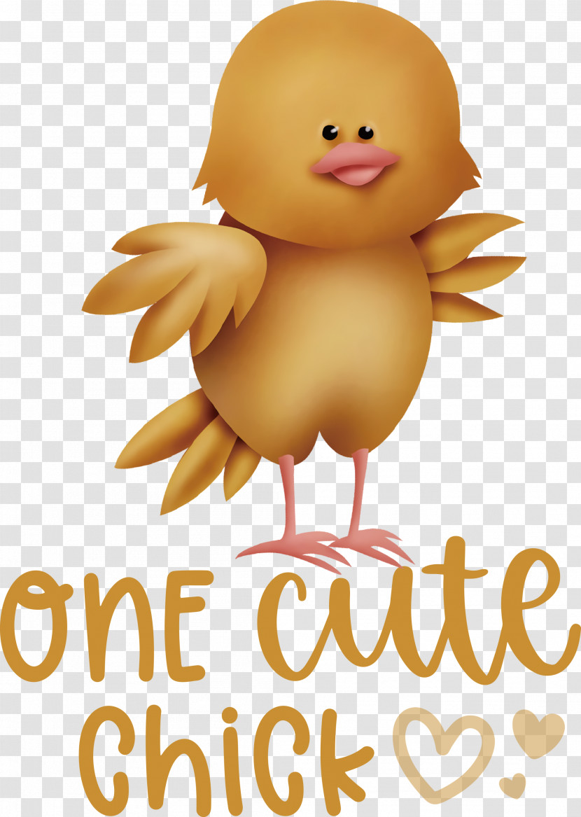 One Cute Chick Easter Day Happy Easter Transparent PNG