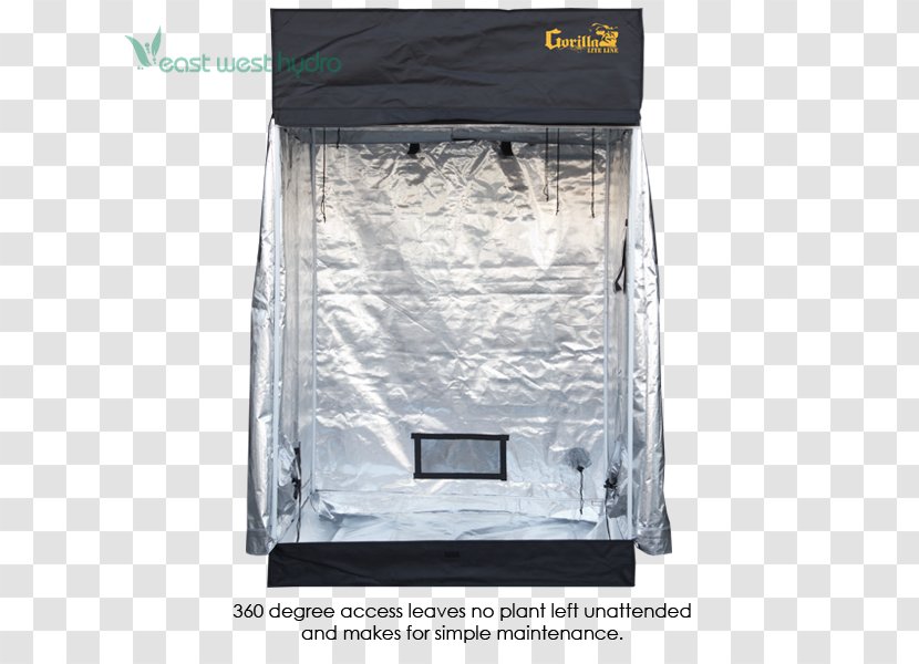 Gorilla Grow Tent LITE LINE 4x4 Growroom Hydroponics Light - Mason Jar Model Prototype Transparent PNG