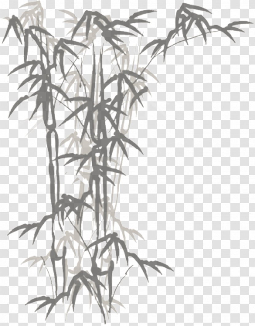 Bamboo Drawing Panda Trading & Mfr Inc Painting - Flowering Plant - Chinese Wind Transparent PNG