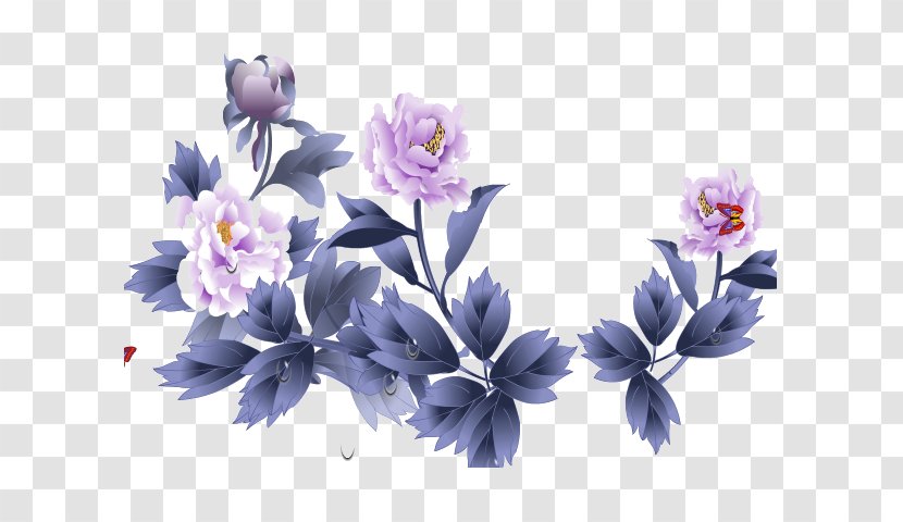 Moutan Peony Floral Design - Artificial Flower Transparent PNG