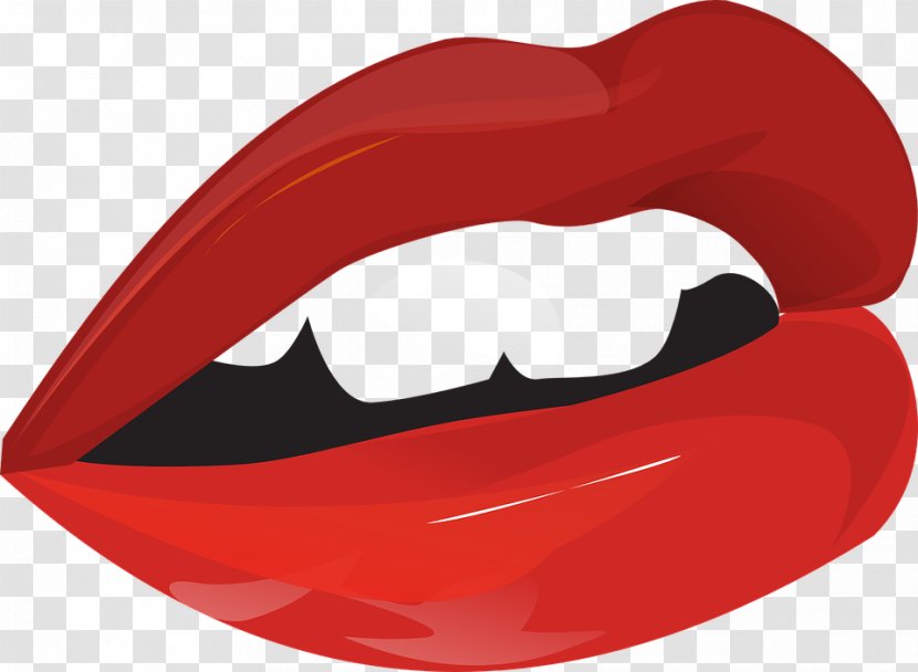 Lip Mouth Drawing Cartoon Clip Art - Flower - Red Lips Transparent PNG