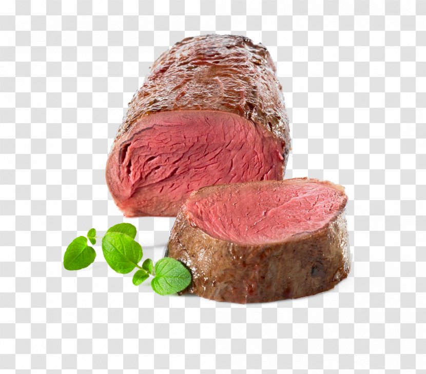 Schnitzel European Cuisine Beef Tenderloin Beefsteak Roast - Watercolor - Red Meat Transparent PNG