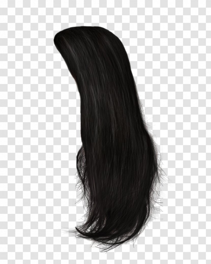 Black Hair Wig Hairstyle Long - Human - 11 Transparent PNG