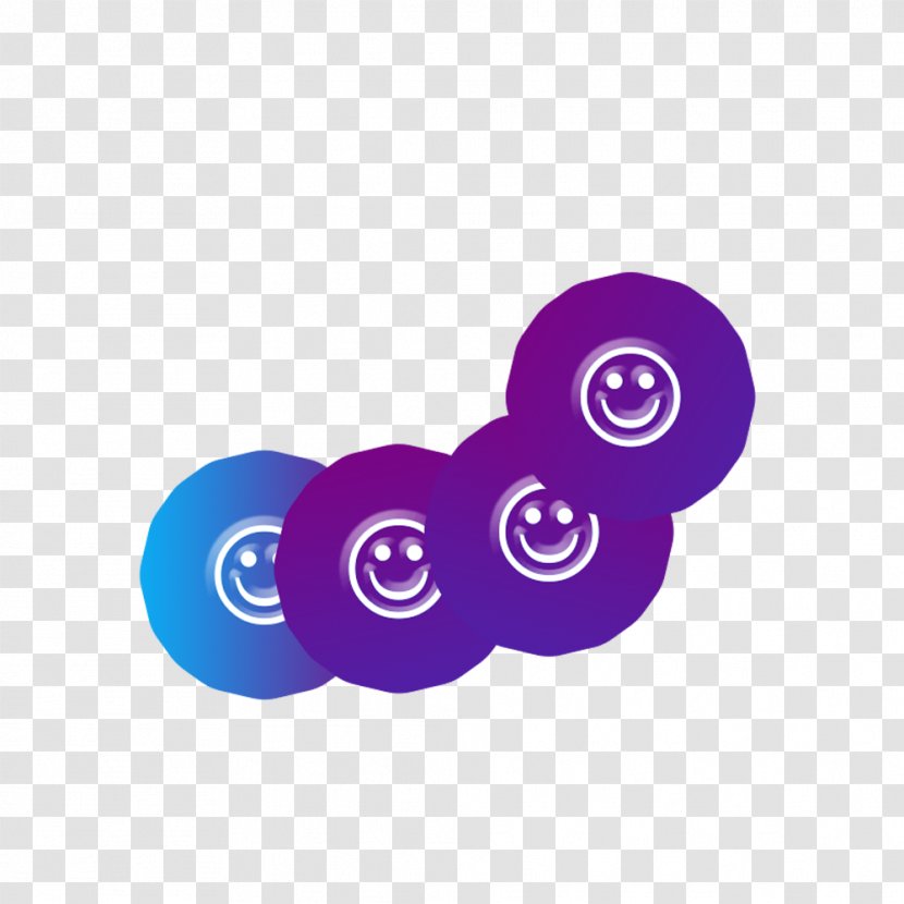 Potato Cake Smiley - Violet - Round Blue Transparent PNG