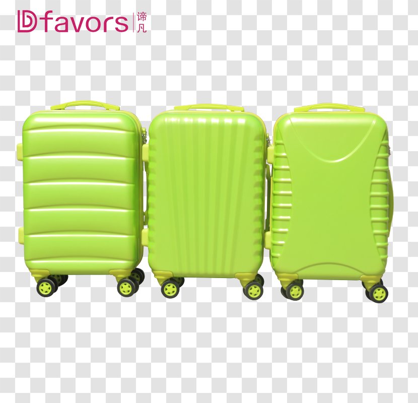 Suitcase Product Design Green - Luggage Carts Transparent PNG