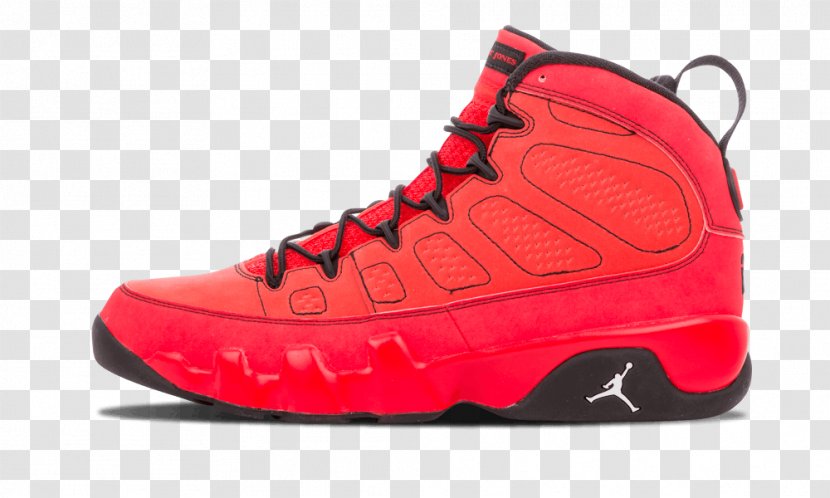 Air Jordan 9 Retro Motorboat Jones Mens Style Nike Sports Shoes 'Barons' Sneakers - Red Transparent PNG
