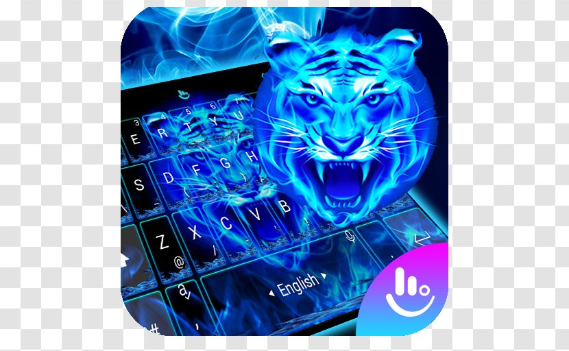 Computer Keyboard Android TouchPal - Blue Transparent PNG