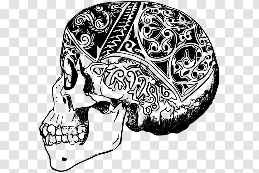 Tattoo Human Skull Symbolism - Watercolor Transparent PNG
