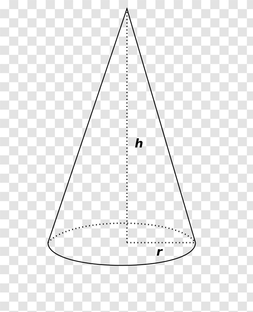 Cone Solid Geometry Mathematics Of Revolution - Area - Geomentry Transparent PNG