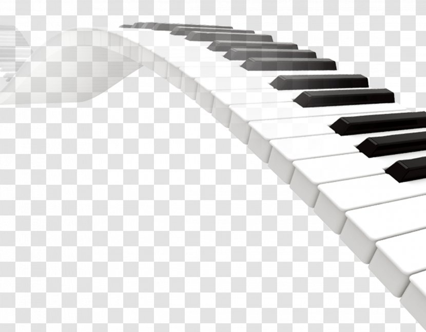 Digital Piano Musical Keyboard - Watercolor - Bridge Free Material Transparent PNG