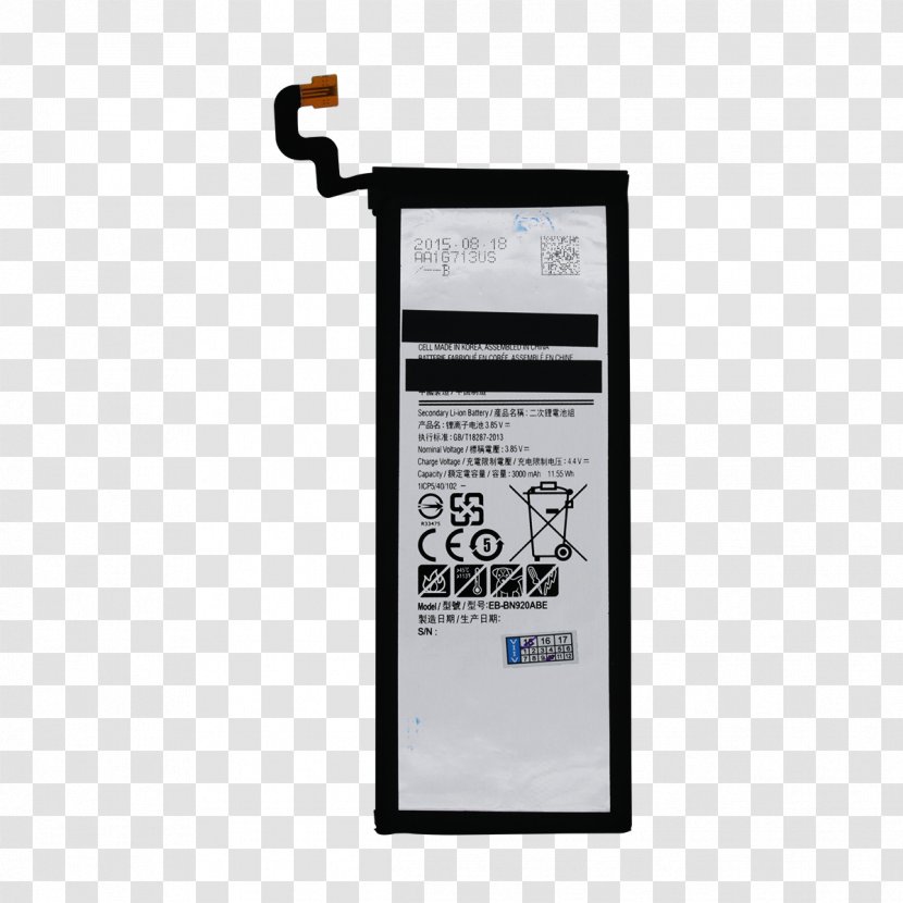 Samsung Galaxy Note 5 II S6 4 Battery Transparent PNG