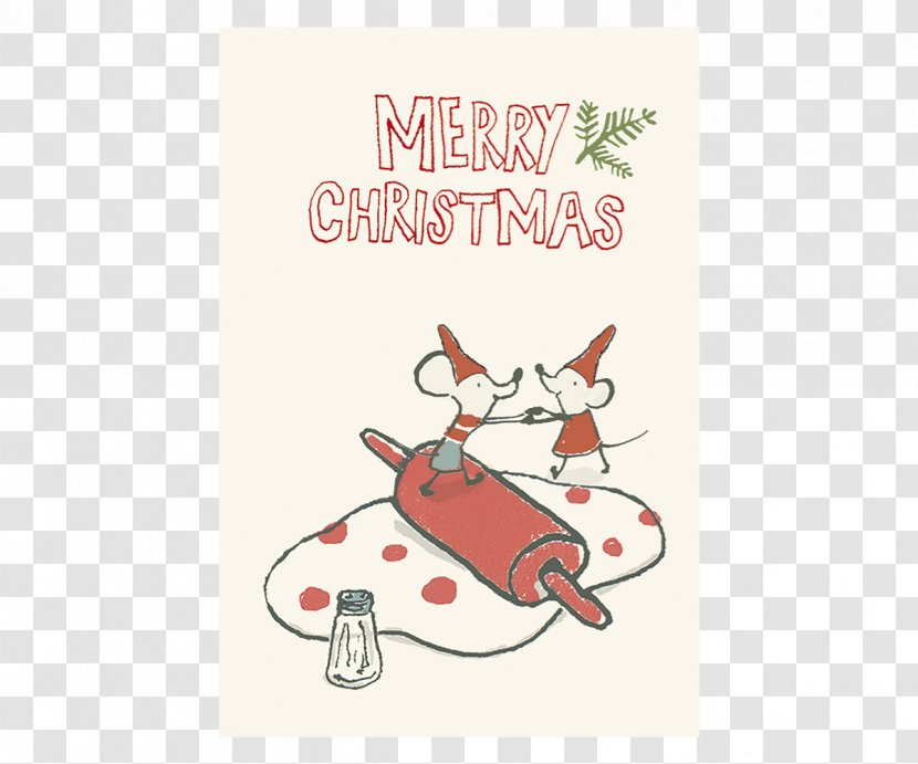 Mouse Christmas Card Cat Baking - Reindeer Transparent PNG