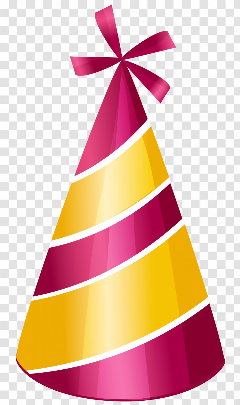 Party Hat Birthday Clip Art - Yellow - Hawaiian Cliparts Transparent PNG