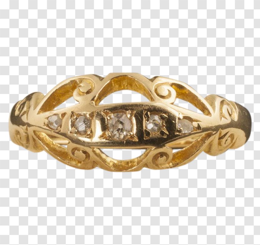 Wedding Ring Silver Gold Diamond - Platinum Transparent PNG