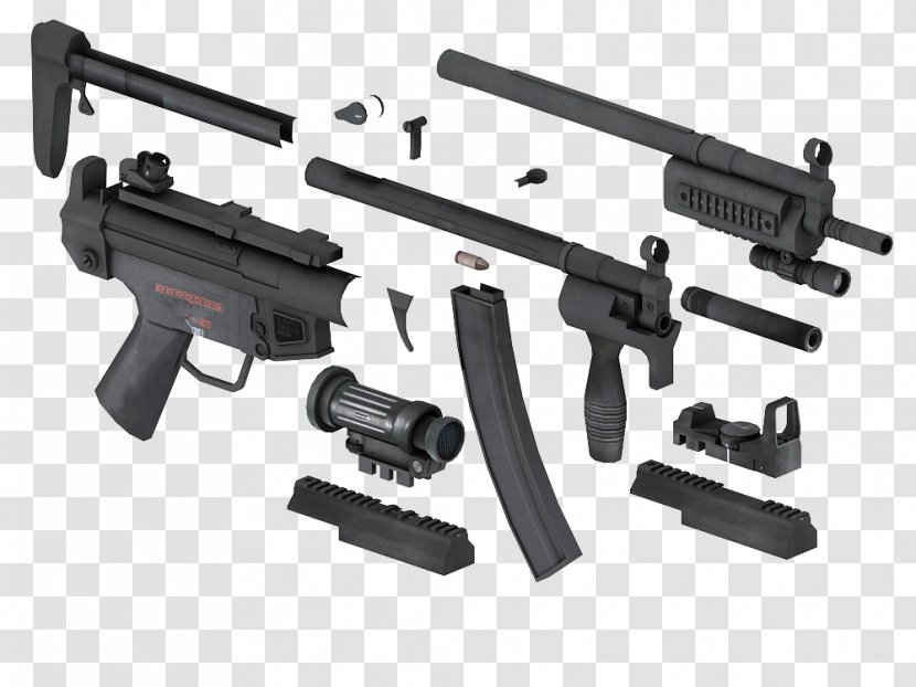 Trigger Airsoft Guns Firearm Heckler & Koch MP5 - Tree - Submachine Gun Transparent PNG
