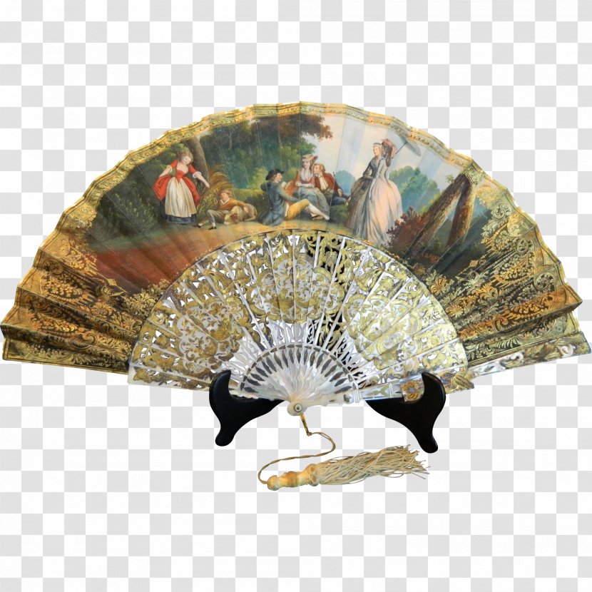 Hand Fan - Mother Painted Transparent PNG