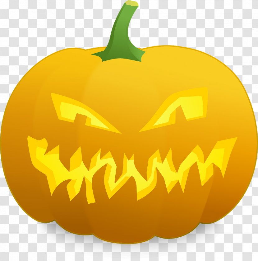 Jack-o'-lantern Halloween Trick-or-treating Clip Art - Fruit - Pumpkin Transparent PNG