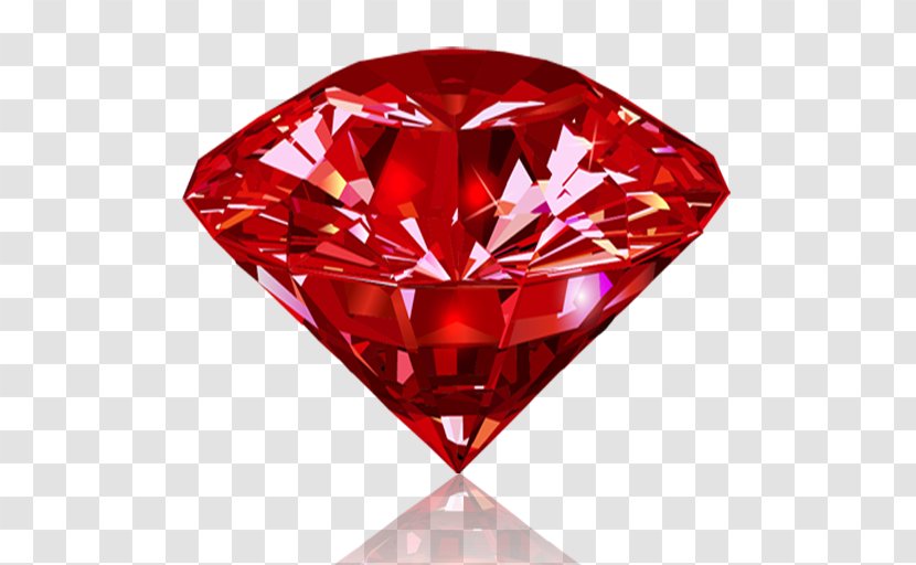 Ruby Red Gemstone Diamond - Heart Transparent PNG