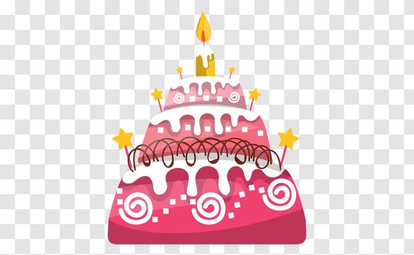 Birthday Cake Torte Decorating - Pink Transparent PNG