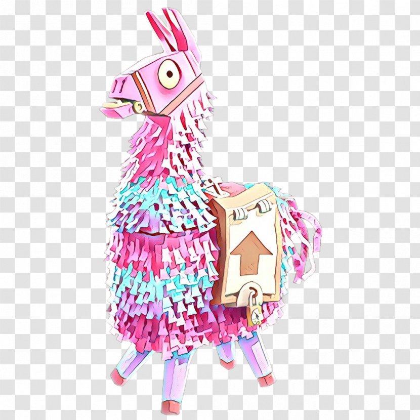 Llama Cartoon - Giraffe - Origami Pink Transparent PNG