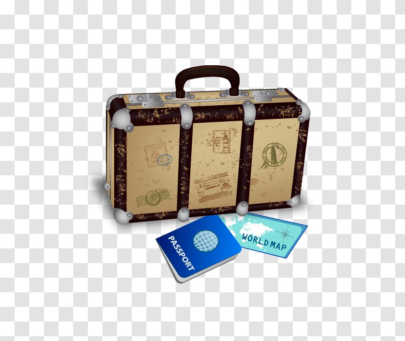 Flight Travel Vacation Baggage - Vector Bag Passport Transparent PNG