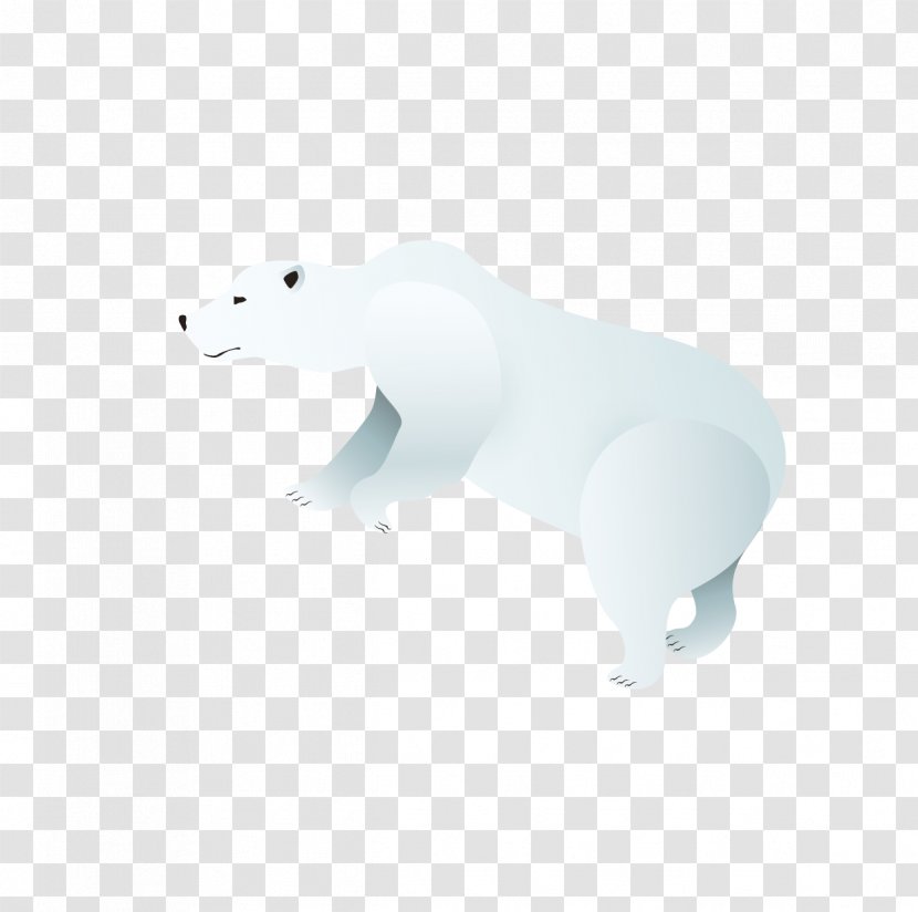 Line Angle Point Text Illustration - Watercolor - Hand-painted Polar Bear Transparent PNG