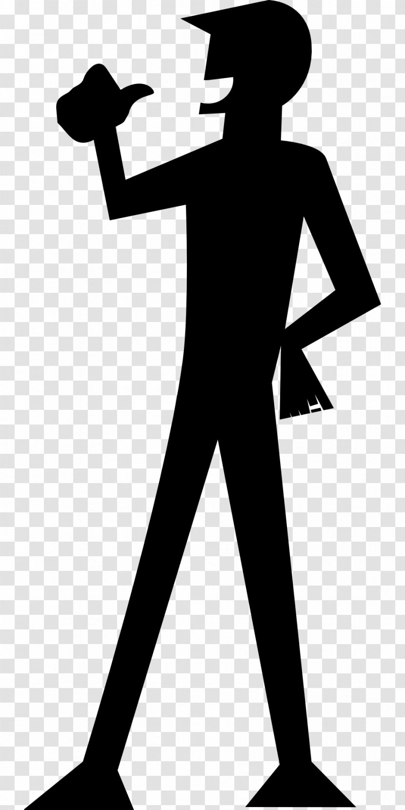 Clip Art Human Behavior Line Silhouette - Standing Transparent PNG