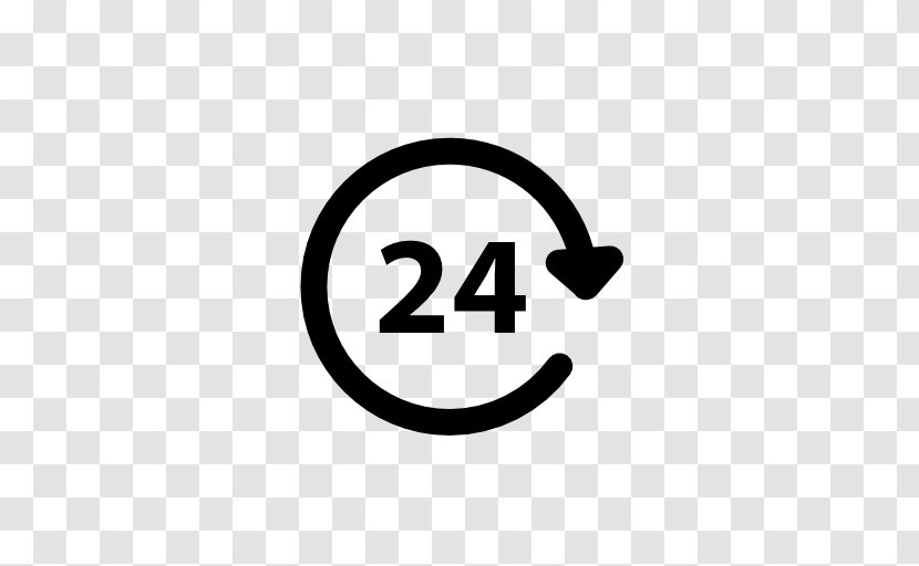 Symbol Logo - Text - 24 HOURS Transparent PNG