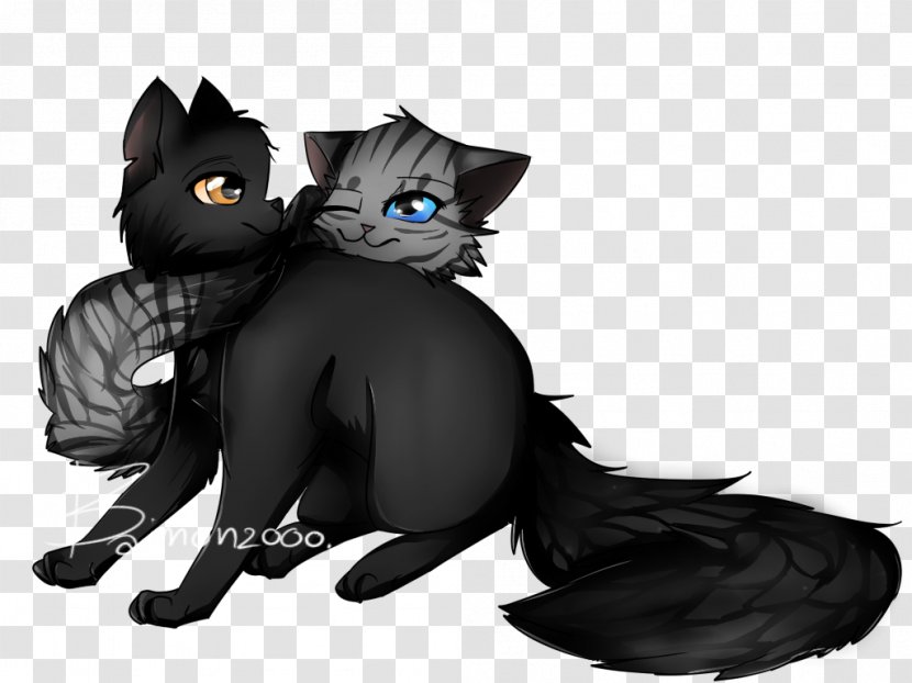 Black Cat Feathertail Crowfeather Stormfur - Kitten Transparent PNG