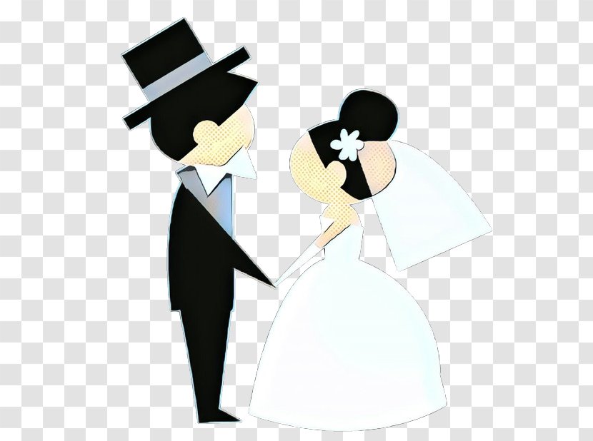 Bride And Groom Cartoon - Indian Wedding Clothes - Black Hair Gesture Transparent PNG