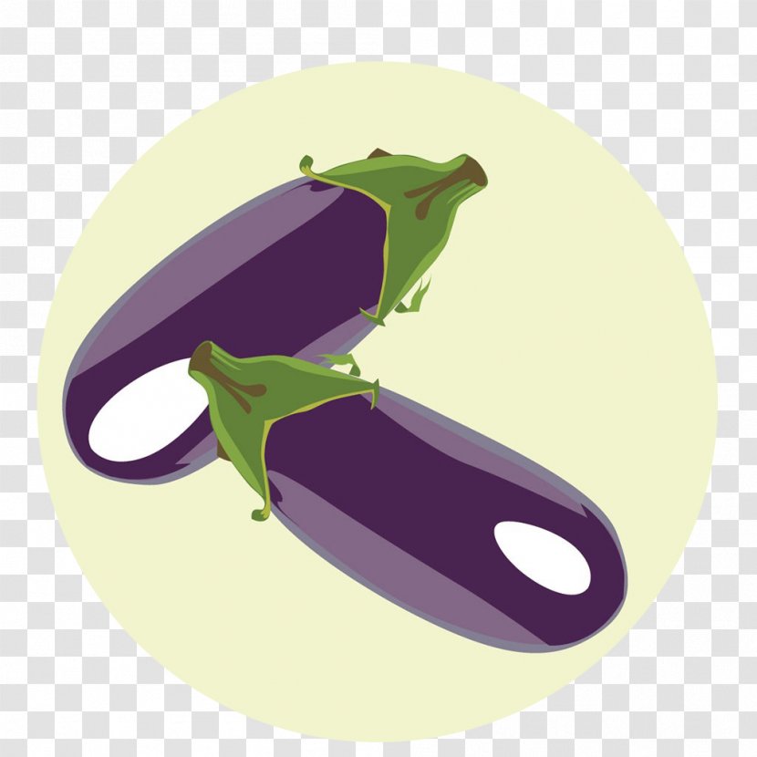 Eggplant Vegetable Cartoon Food - Violet Transparent PNG