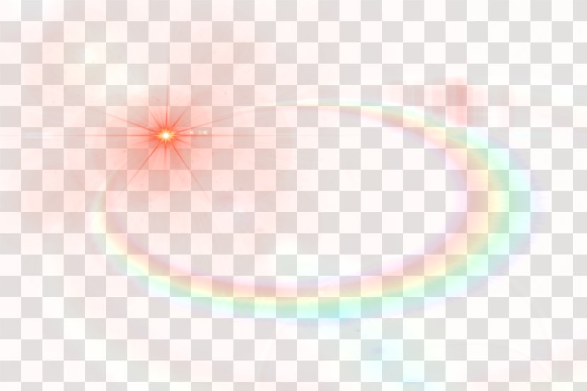 Circle Pattern - Symmetry - Rainbow Light Effect Ring Star Elements Transparent PNG