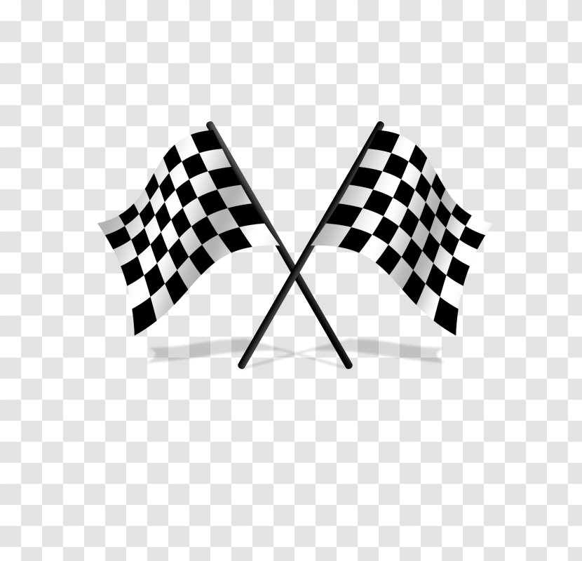 Racing Flags Clip Art - Racetrack - Creative Black And White Checkered Flag Transparent PNG