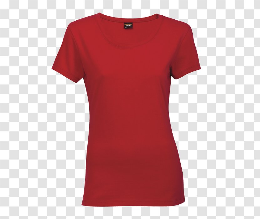 T-shirt Crew Neck Clothing Sleeve - Red Transparent PNG