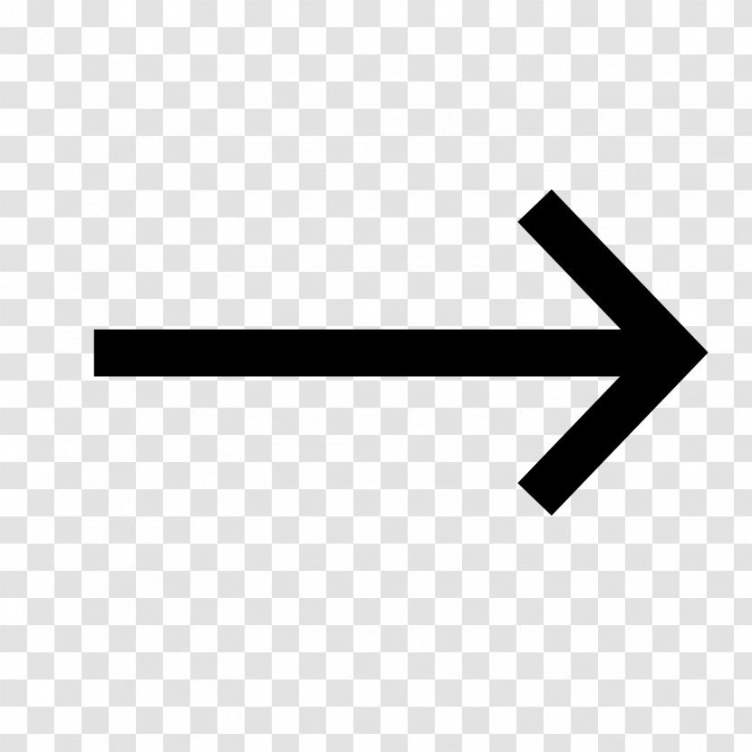 Right Arrow - Black - Symbol Transparent PNG