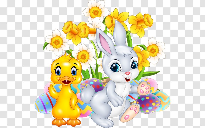 Easter Bunny Rabbit Egg - Cartoon Transparent PNG