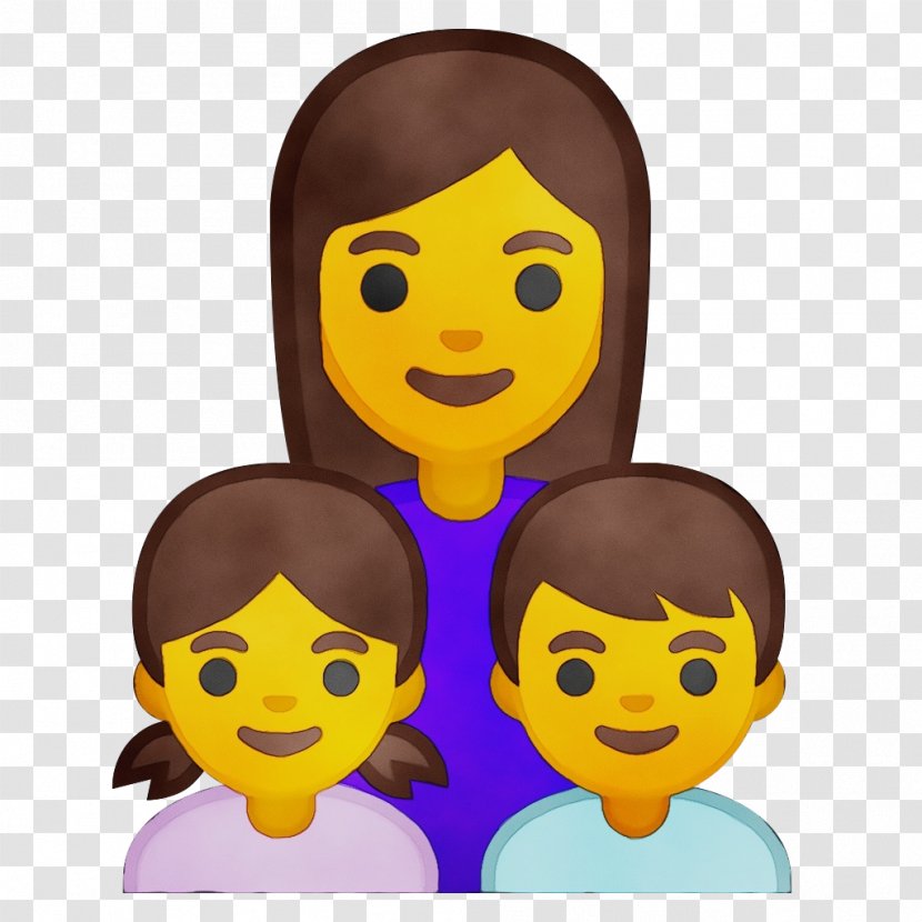 Happy Family Cartoon - Woman - Black Hair Gesture Transparent PNG