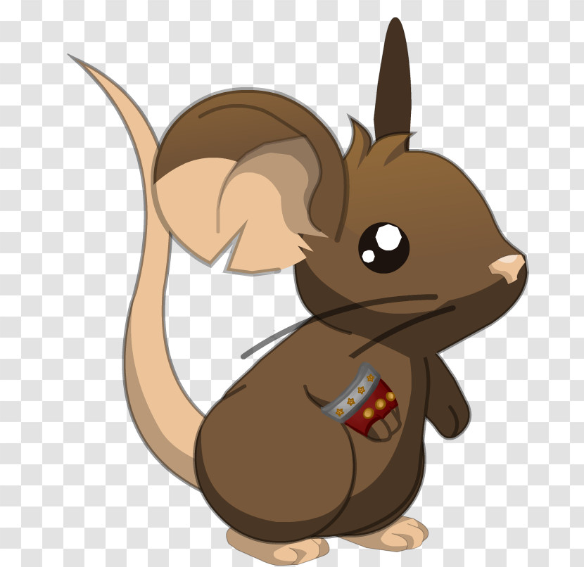 Cartoon Squirrel Mouse Rat Tail Transparent PNG