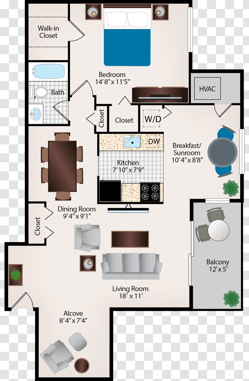 Floor Plan Laurel House Den Apartment - System Transparent PNG