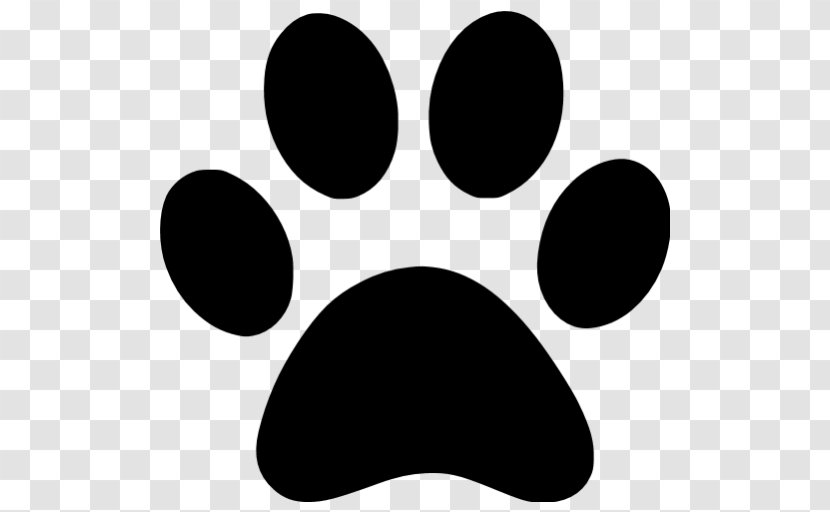 Paw Clip Art Dog Openclipart - Blackandwhite - Puppy Footprint Transparent PNG