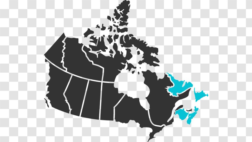 Ontario Mapa Polityczna - Black And White - Map Transparent PNG