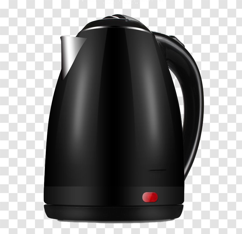 Electric Kettle Black Mate Electricity Heating - Matte Transparent PNG
